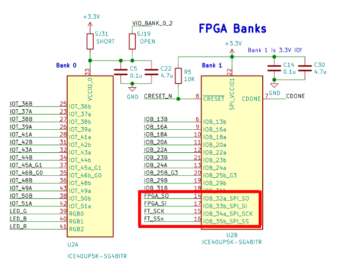 Upduino Schematic, FPGA Part